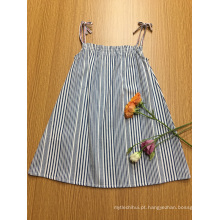 casual striped Uma forma strapy meninas vestido